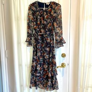 Mid length boho floral dress